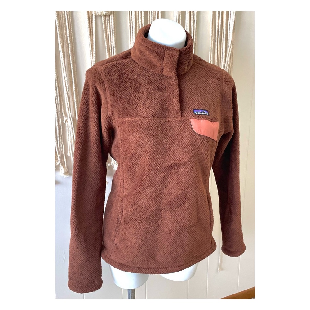 Patagonia Re-Tool Snap-T Fleece Coffee Brown High Neck Fleece Soft Pullover